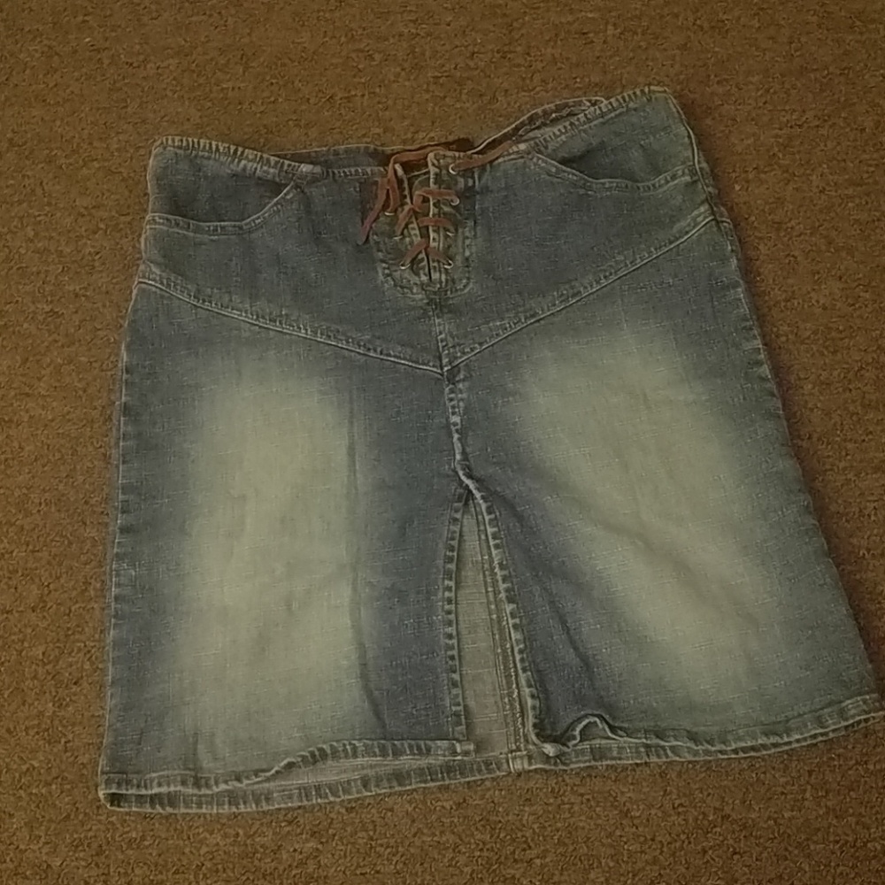 Denim mini skirt